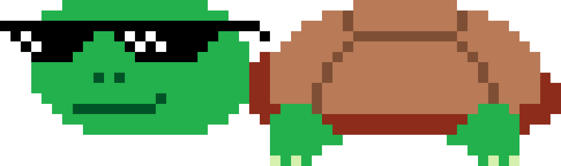 Pixel art turtle